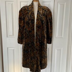 Authentic ILGWU Vintage Floral Velvet Coat